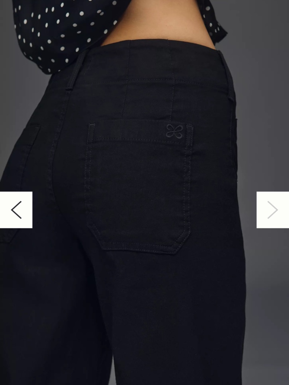 Maeve Colette Black High-Waist Cropped Denim Trousers - Picture 3 of 11